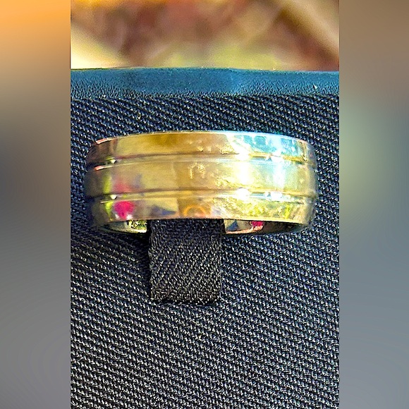 Titanium Unisex Silver Ring Size 9 - Picture 6 of 9